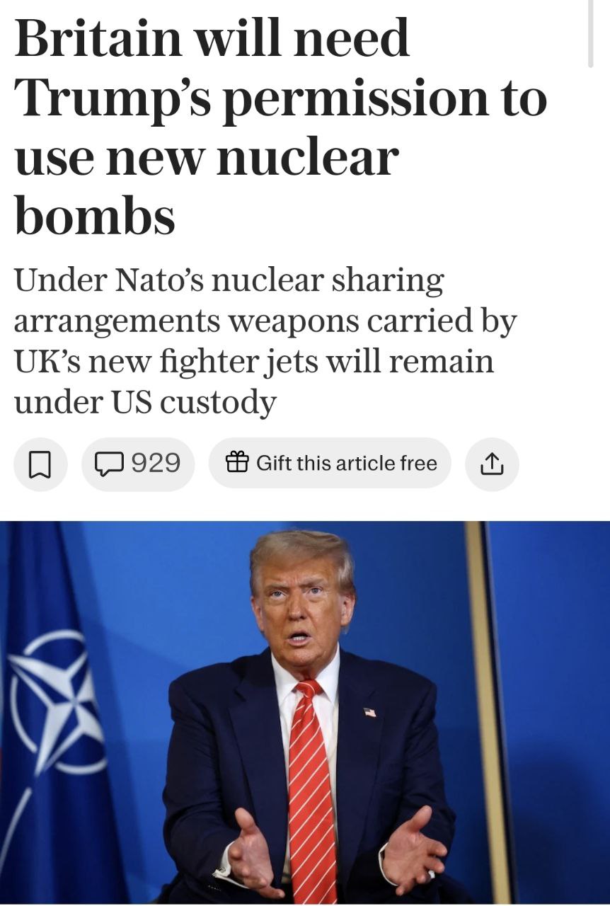 Today the UK is nothing more than a vassal state