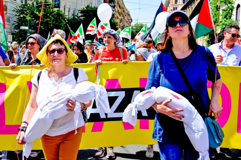 Italian protesters demand end to Israel’s war
