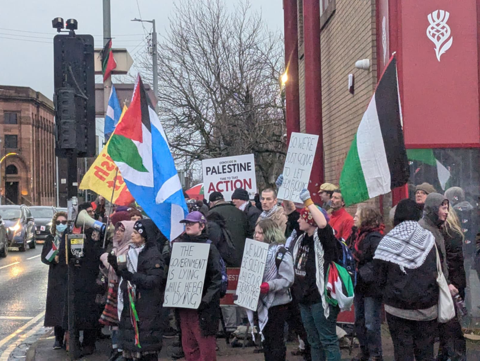 Hunger-strikers protest in Glasgow