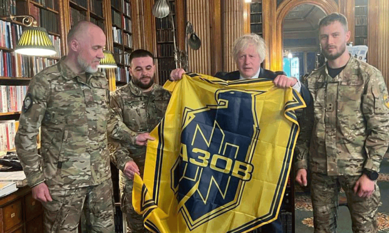 Asov Boris Johnson greets Neo-Nazi battalion “Azov” in UK Parliament ...
