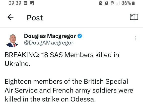 BREAKING: 18 SAS Members killed in Ukraine