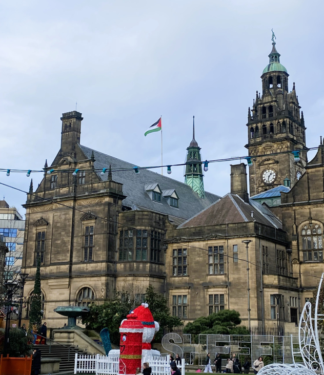 Palestinian flag over UK town halls