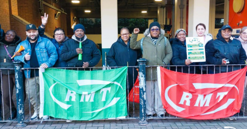 DLR cleaners in sick-pay protest