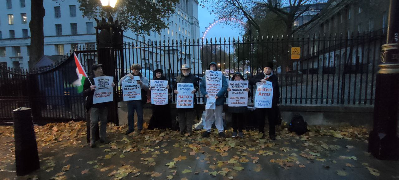 Protest demanding no missile strikes from Ukraine into Russian territory